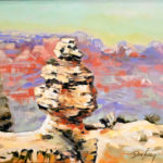 Duck on a Rock #2 - Grand Canyon, Dockery Austin, oil on panel, 8x10, framed, $680